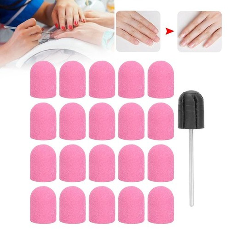 Nail Drill Bits, Nail Sanding Bands Drill Bit for Manicure Pedicure Nail Polishing Burr Salon Use Nail Art Polishing Sanding Set Cuticle Drill Bit Grit File Nail Tool (10 X