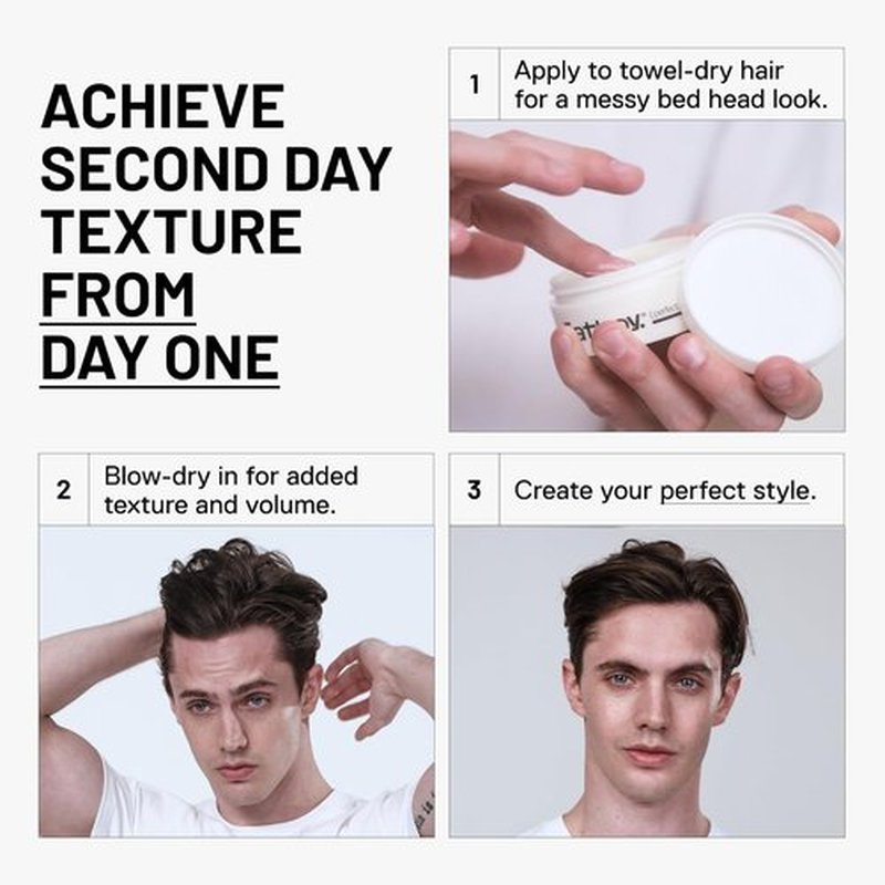 Fatboy Hair Perfect Putty - Kaolin Clay Styling Putty for Volume & Texture | Medium Hold, Matte Finish, 2.6 Oz