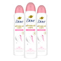Dove Advanced Care Antiperspirant Deodorant Spray Powder Soft 3 Count to help skin barrier repair after shaving 72 hour antiperspirant deodorant for soft underarms with boosted ceramide levels 3.8 oz