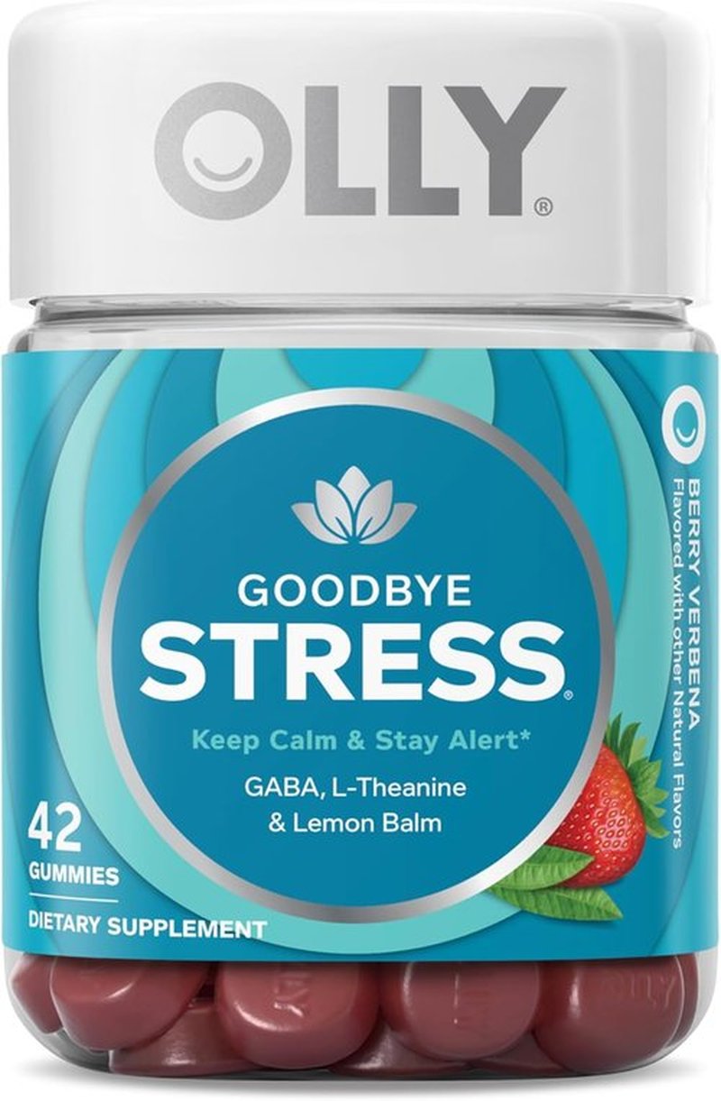 OLLY Goodbye Stress Gummies - GABA & L-Theanine for Stress Relief | Berry Flavor - 42 Count