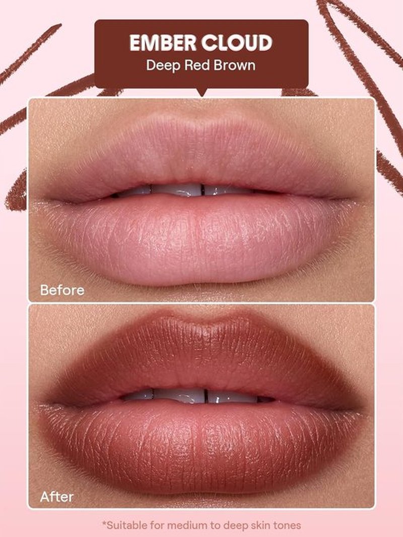 SheGlam Cloudline Blur Lip Liner - Long Lasting, Vegan & Cruelty-Free Lip Stain | Ember Cloud