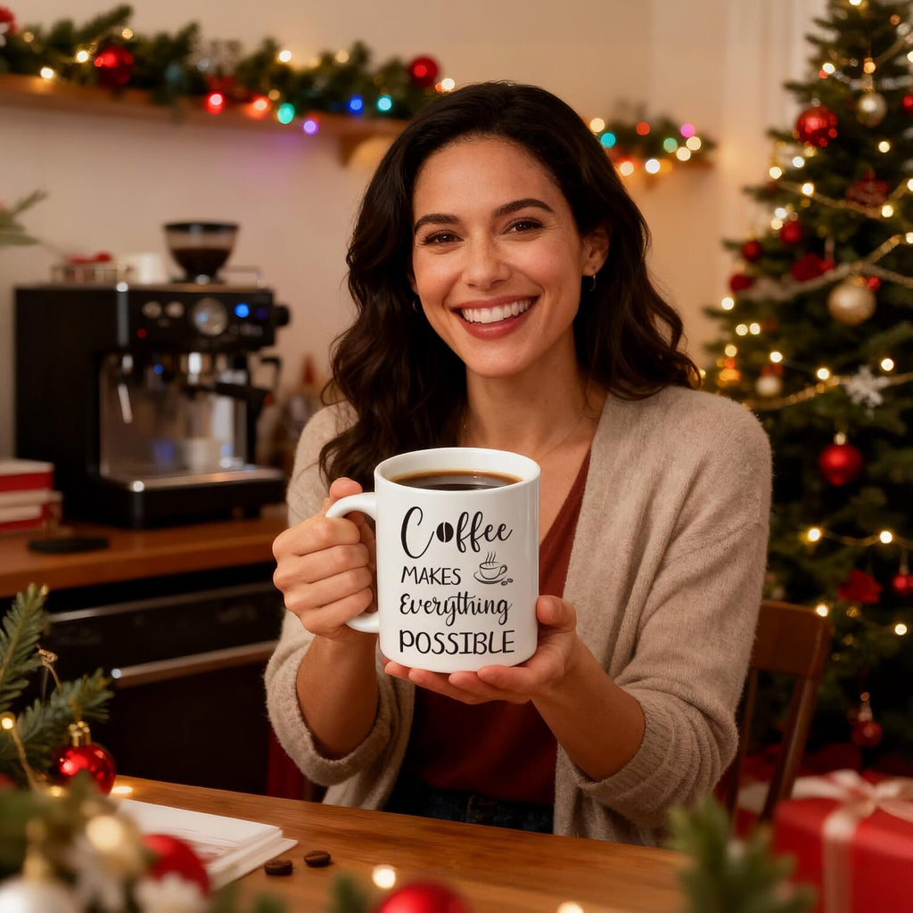 Ithmahco Coffee Lover Gifts for Women Men - Includes Mug Spoon Rest Holder Candle Socks Sticky Notes Set, Coffee Gift Basket for Birthday Mothers Day Galentines Valentines Day Christmas Gift Ideas