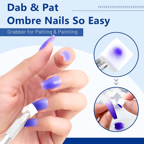 ABAC Solid Gel Nail Polish,Ombre Gel Nail Polish,Pat Paint Nail Gel-24 Colors Blue Pink Purple Shimmer Hema Free Gel Polish w/Pro Brush Soak Off LED Gift for Women