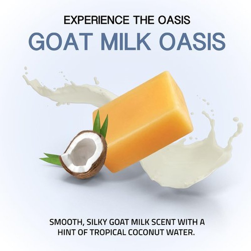 Motor City Organics Goat Milk Soap Bar - 2 Pack | Infused with Tropical Coconut | 8 Natural Ingredients | 4.95 Oz Bars + Free Soap Sleeve | All Skin Types