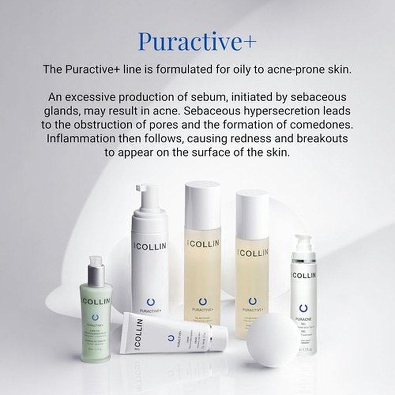 G.M. COLLIN Puractive+ Cleansing Foam - Hydrating Face Wash for Oily & Acne-Prone Skin with Salicylic Acid