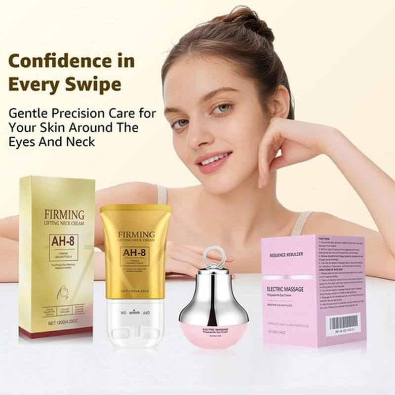 Botanikind AH-8 Neck-Eye Care Tightening & Revitalizing Set -Smooth of Fine Lines, Eye & Neck Treatment, Skin Moisturizer, Deep Moisturizing Skincare All Skin Types