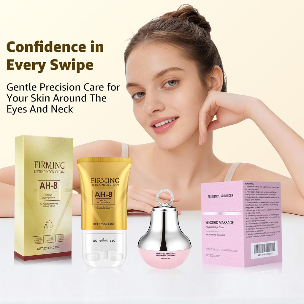 Botanikind AH-8 Neck-Eye Care Tightening & Revitalizing Set -Smooth of Fine Lines, Eye & Neck Treatment, Skin Moisturizer, Deep Moisturizing Skincare All Skin Types