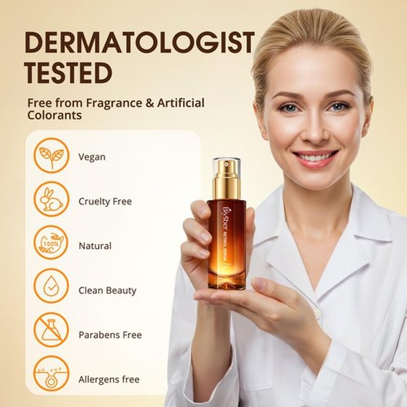 BIYSBER Retinol Collagen Serum for Face: Anti Aging &Anti Wrinkle Repair Peptide Serum with Hyaluronic Acid to Boost Hydration- Day/Night Facial Firming Neck Plump Skin Care for Women/Men(1.70 Fl Oz)