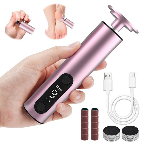 Electric Foot Callus Remover - 9-Speed Adjustable, Callus Remover for Feet with LED Display, Rechargeable & Wireless Pedicure Tools for Dead Skin