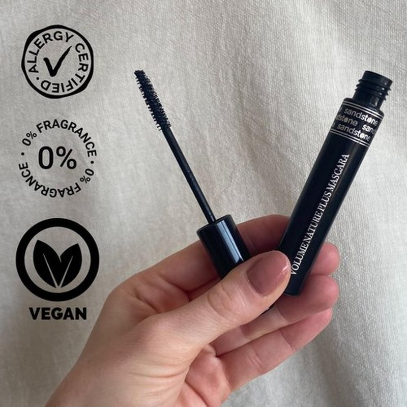 Sandstone Scandinavia Hypoallergenic Mascara for Sensitive Eyes - Smudgeproof & Lengthening - Vegan, Non-Toxic