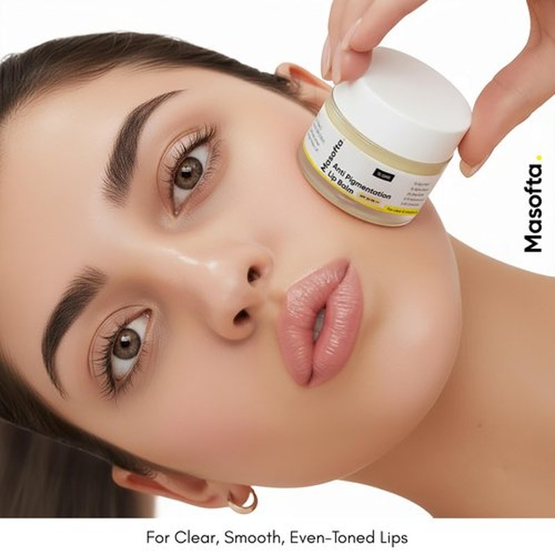Masofta Shea Butter Lip Balm with Kojic Acid, Alpha Arbutin & Shea Butter for Smooth, Crack Free & Clear Lips, SPF 30 PA++, For Men & Women, 0.52 oz/15GMS