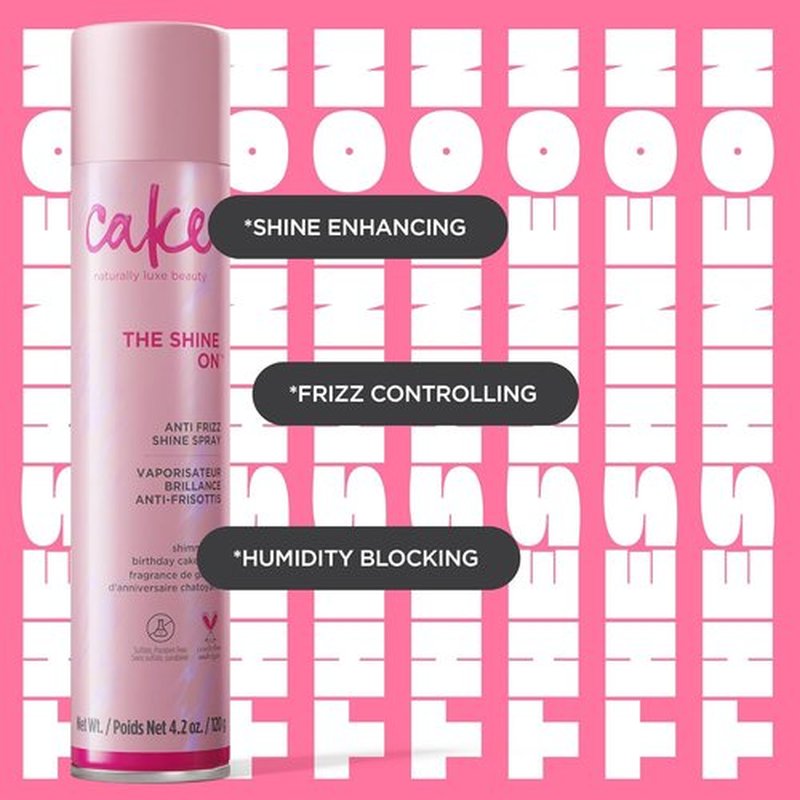 Cake Beauty Anti-Frizz Shine Spray - Blocks Humidity for Smooth, Shiny Hair - 4.2 Oz