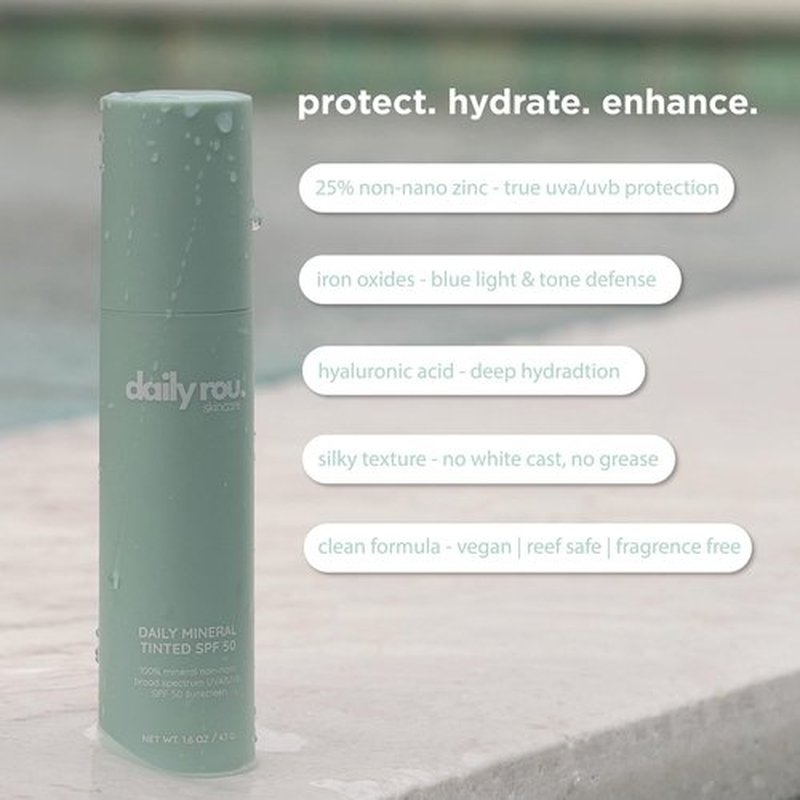 DailyRou Mineral Sunscreen - Hydrating & Brightening Face Lotion for All Skin Types | Lightweight, Non-Greasy Formula