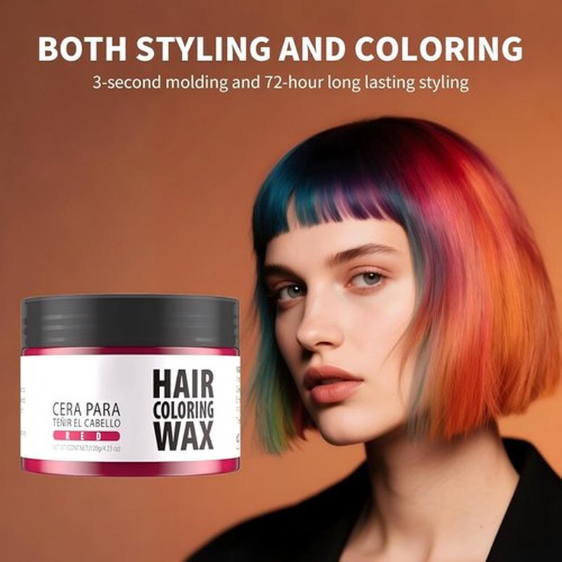 Gowwim Hair Wax Color - Temporary Non-Greasy Hair Dye for Natural Hold | 4.23 Oz Black