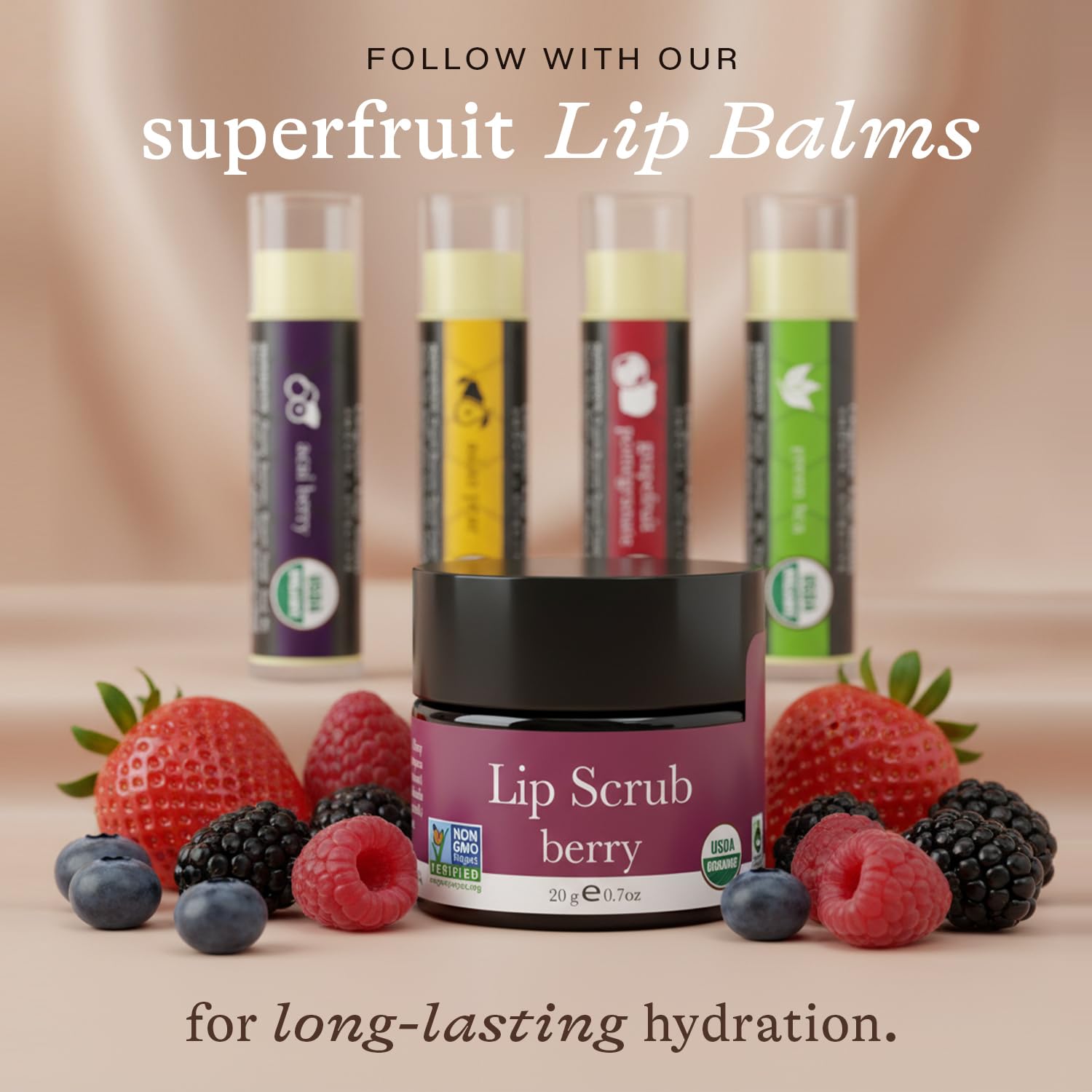 Lip Scrub Gift Set - Lip Scrubs Exfoliator & Moisturizer, Lip Exfoliator Scrub, Sugar Lip Scrubs, Lip Sugar Scrub, Lip Care Products for Chapped Lips, Lip Scrubber, Lip Moisturizer for Dry Lips