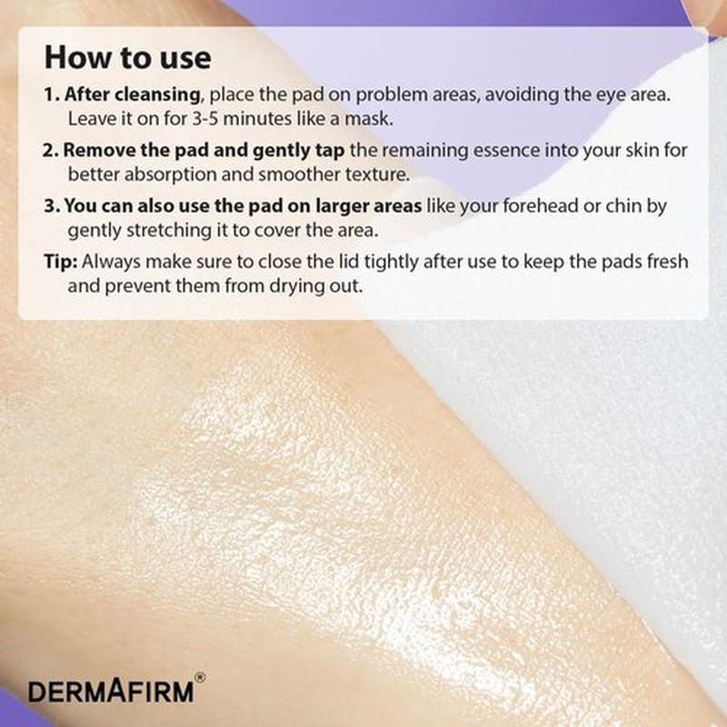 DERMAFIRM Soothing Repair Toning Pad - Korean Skin Care Toner Pads for Face w/Glutathione + PHA, AHA, LHA - Vegan & Moisturizing Face Exfoliating - Salicylic Acid Facial Pads 70EA