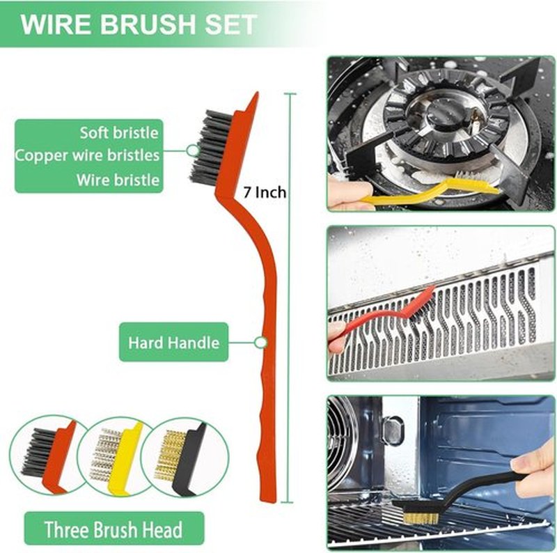 Crevice Cleaning Brush Set - Hard Bristle Grout Scrub & Multifunctional Gap Cleaner | 12PCS for Home Essentials