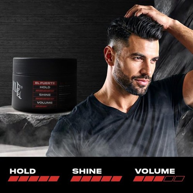 Papichulo Style Deluxe Pomade “El Fuerte” - Strong Hold & High Shine - Water-Based, Flake-Free, Easy Washout - 4 oz