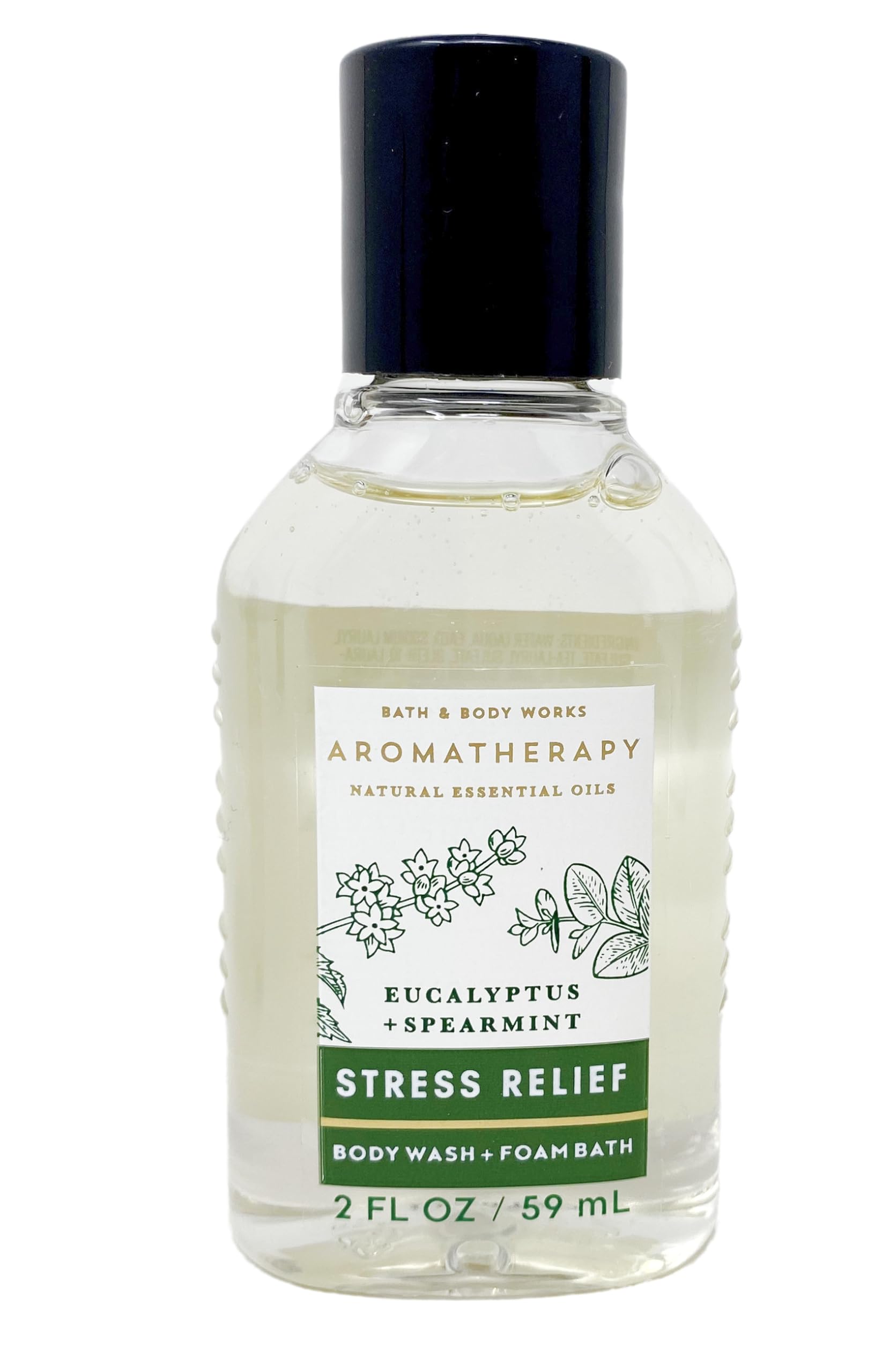 Bath & Body Works Aromatherapy Stress Relief Eucalyptus Spearmint - 3 Pack - Body Cream, Body Wash + Foambath and Hand Gel with a Natural Oats Sample Soap.