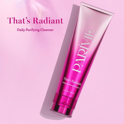 Parivie Daily Purifying Cleanser - Gel-to-Cream Face Wash with BHA & Ceramides - Gently Removes Makeup & Impurities - 5 fl oz