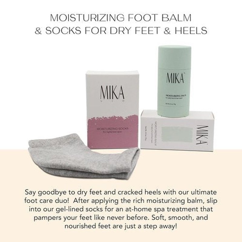 Skiennix Foot Balm & Socks - Moisturizer for Dry, Cracked Feet | Urea Cream for Soft, Exfoliated Skin