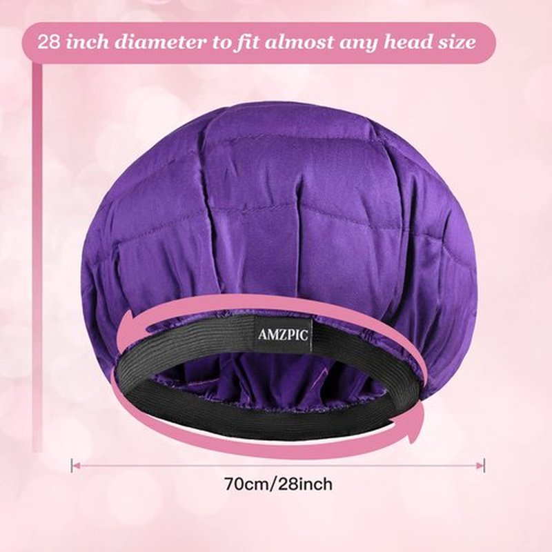 Cordless Deep Conditioning Heat Cap - Safe, Microwavable Heat Cap for Steaming, Heat Therapy for Hair, Flaxseed Seed Interior for Maximum Heat Retention (Second Generation)