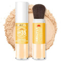Mineral Sunscreen Setting Powder, SPF 35 Brush Sunscreen Powder for Face & Scalp, Long Lasting Lightweight Breathable, Oil Control Natural Matte Finish (#05 Medium)