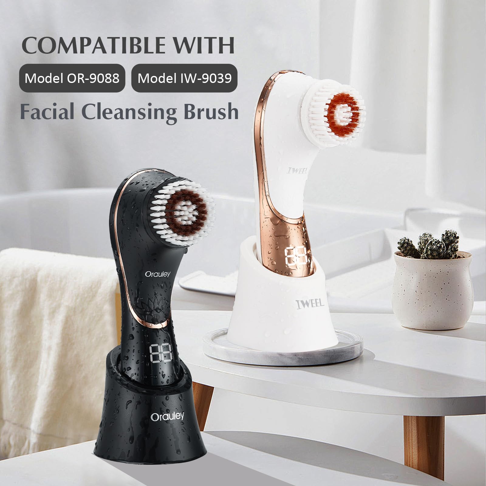 Orauley USB Charging Cable, Worldwide Durable USB Cord for OR-9088-Black Model IW-9039-Rose Gold Model Facial Cleansing Brush