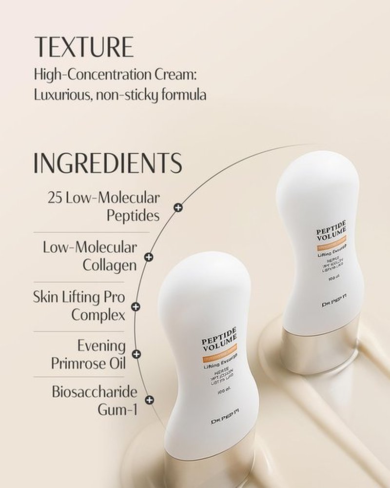 DR. PEPTI Peptide Volume Neck Cream - 2-in-1 Age-Defying Neck Creams for Tightening and Firming w/Built-in Gua Sha Neck Massager – Power Lift Neck Contour Cream with Collagen & Peptides 4.2 fl oz