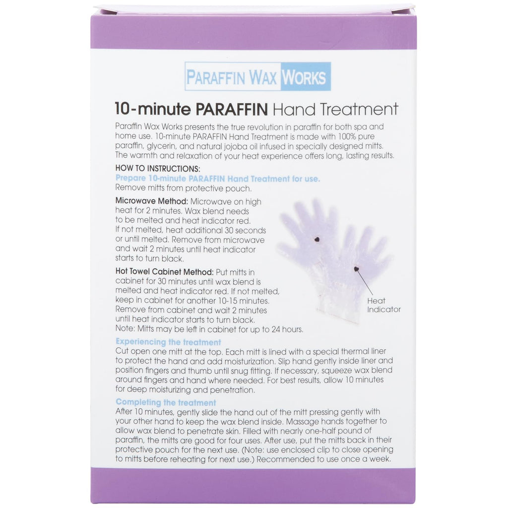 Paraffin Wax Works 10-Minute Paraffin Hand Treatment, Relaxing Lavender, Spa and Home Treatment Gloves, One-Pair