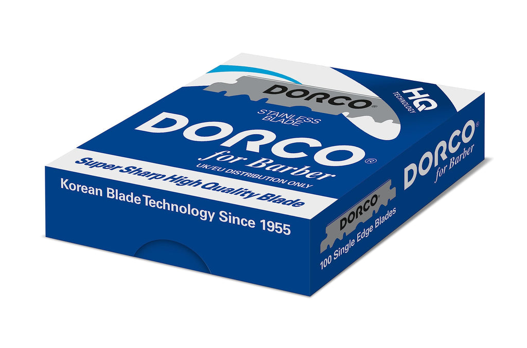 100 DORCO Single Edge Razor Blades For Professional Barbers And Traditional Shaving Enthusiasts