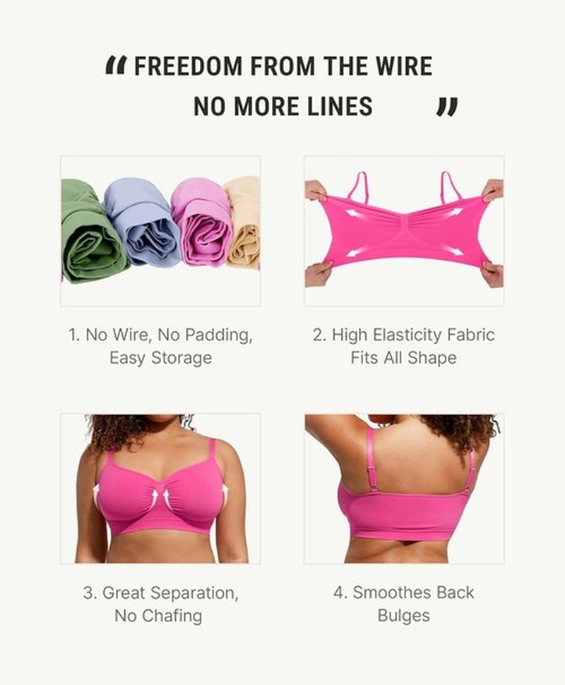 FeelinGirl Bralettes for Women - Comfortable Seamless Bras with Support | Everyday Wear