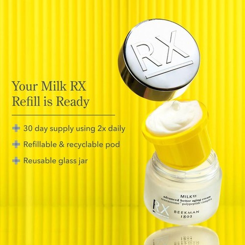 Beekman 1802 Collagen Face Cream Refill Pod - Advanced Anti-Aging Moisturizer with Goat Milk Exosomes & Polypeptide, 1.69 fl oz