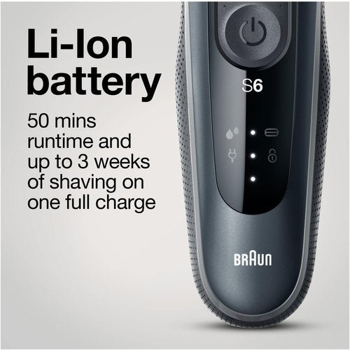 Braun Series 6 6075cc Electric Shaver - Wet & Dry, Rechargeable, Cordless with SmartCare Center & Precision Trimmer | Black
