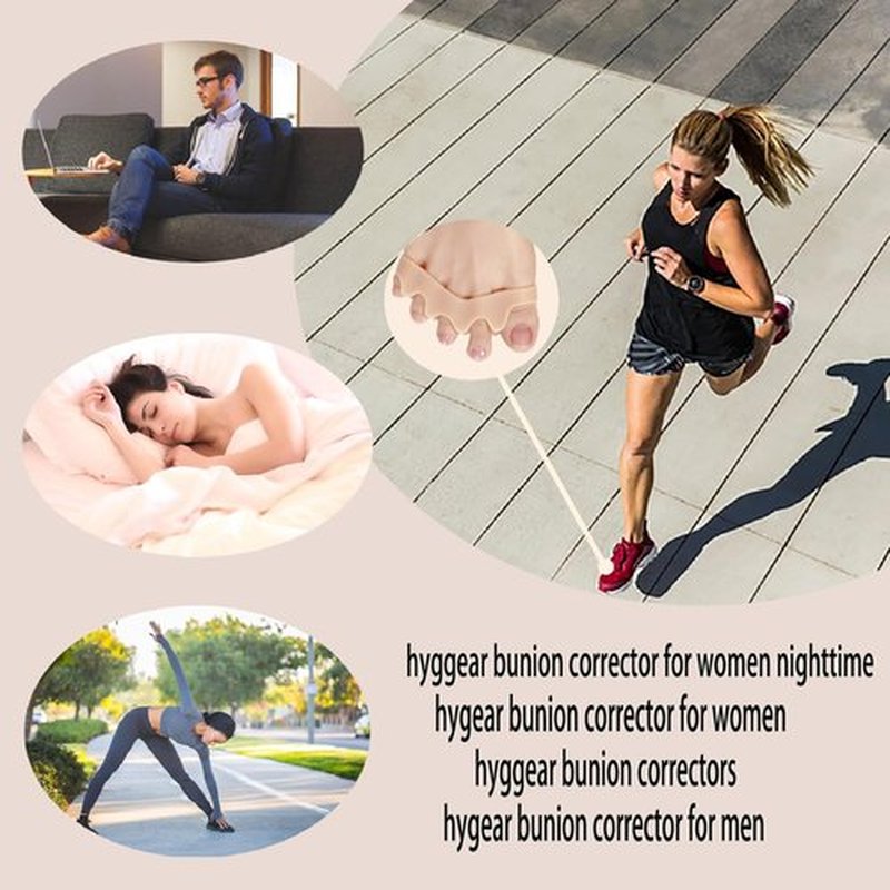 SANHLSKJ Big Toe Spacers Separators Bunion Corrector for Women Men,Yoga Gel, Foot Pain Relief and Health,1 pair Each