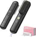 Skiennix Cordless Hair Straightener Brush - Portable Mini Travel Design for Thick Curly Hair | Cool Air & 350M Negative Ions for Frizz-Free Styling