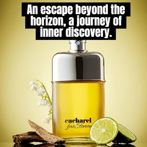 Cacharel Pour L'Homme Cologne - Woody, Spicy & Floral Fragrance with Bergamot & Cedar Wood | 3.4 Fl Oz