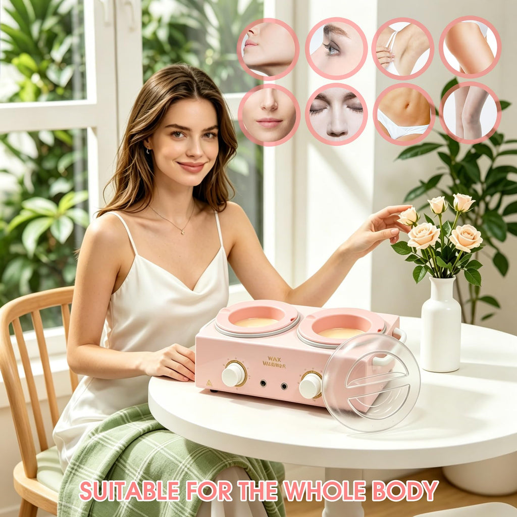 Wax Warmer for Hair Removal, Double Wax Pot