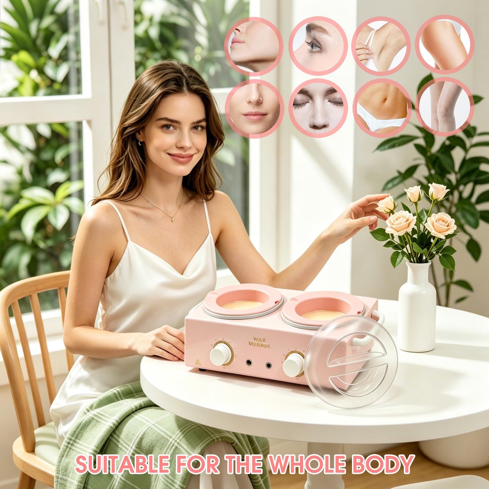 Wax Warmer for Hair Removal, Double Wax Pot