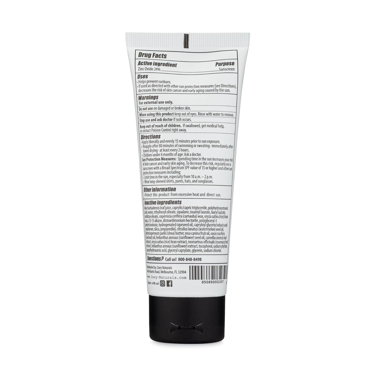 Zoey Naturals SPF 50+ Sunscreen for Babies | Water-Resistant, Reef-Safe & Non-Nano Zinc Oxide