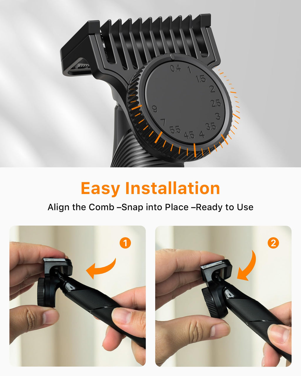Trimcoo Men's Electic Beard Trimmer with 12-in-1 Rotating Combs - Professional Precision Styling,Magnetic Snap Blade, Wet/Dry Use, USB-C Fast Charge, Travel Friendly - Ideal for All Beard Styles