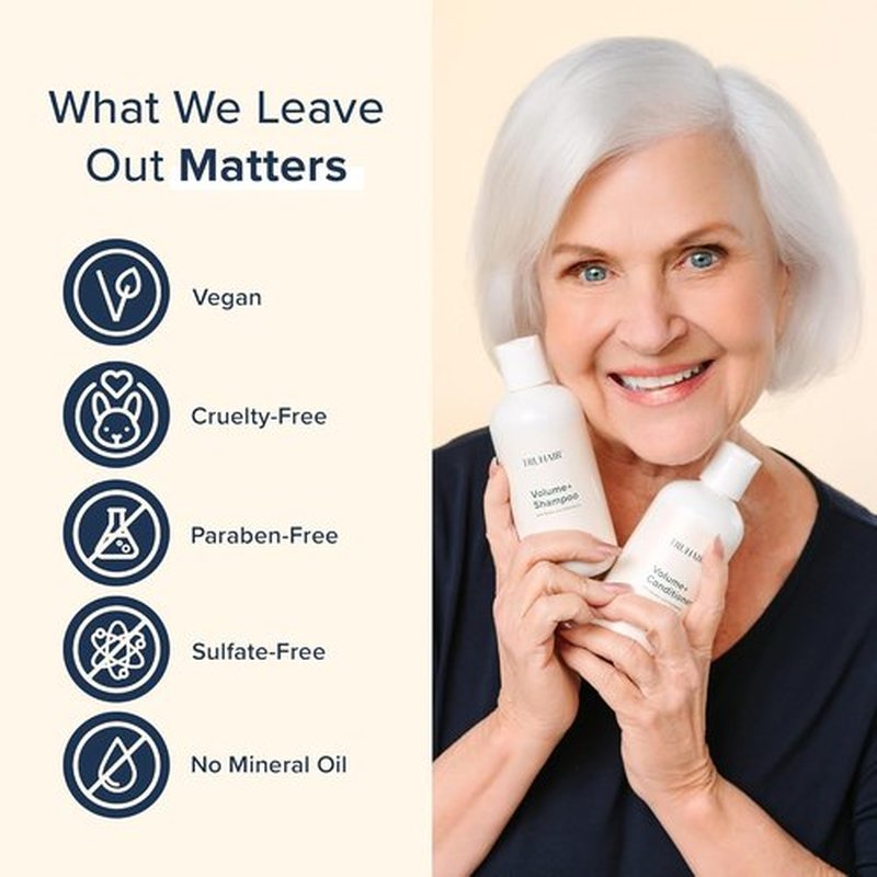 TRUHAIR Volume+ Conditioner - Lightweight Hydration & Shine with Keratin & Panthenol | 8 oz