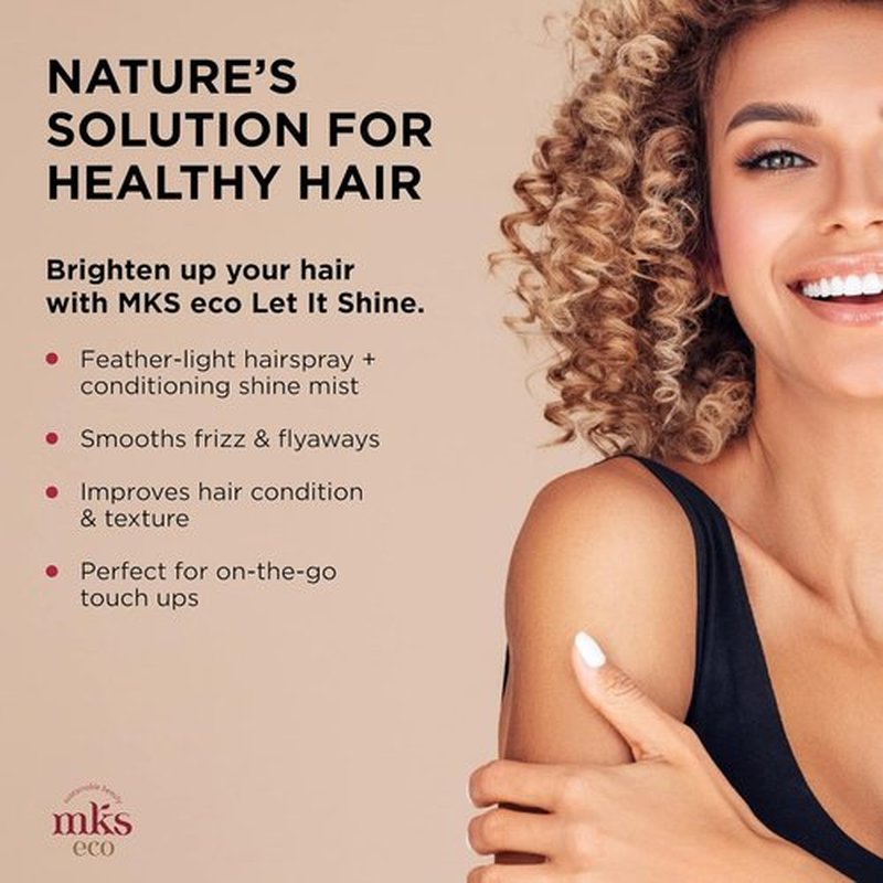 MKS Eco Let It Shine Shine Mist | Refreshing Hairspray with Moroccan Argan Oil - 4 fl oz - Vegan & Cruelty-Free