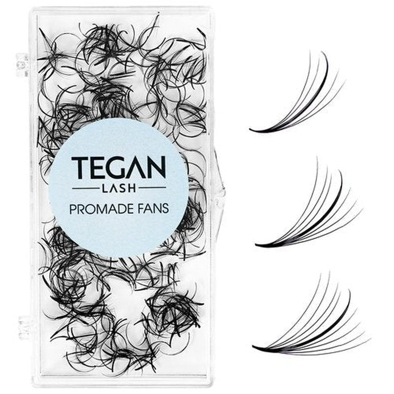 TEGAN LASH 500 Wispy Premade Fans Eyelash Extensions, Handmade Volume Lashes, From 5D-9D, 0.05/0.07 Thickness, C/CC/D Curl, 9-15mm Length, Thin Base, Soft, Long-Lasting, Easy to Apply (5D-0.07-CC-13)