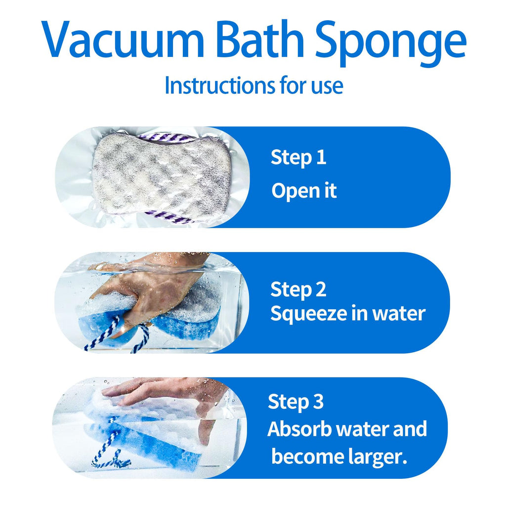 3 Pcs Bath Sponge for Women/Men, Exfoliating Body Sponges Bath Sponges, 3 Colors Pouf Foam Loofahs Sponge to Spa Reusable