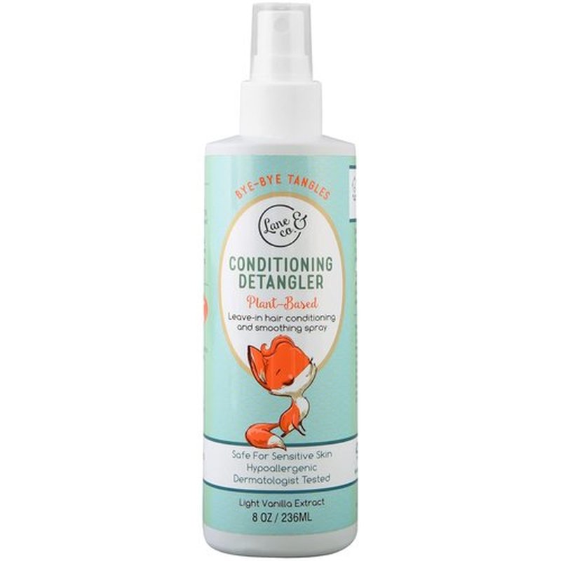 LANE & CO. Conditioning Detangler Spray for Kids - Vegan Leave-In Conditioner for Smooth, Tangle-Free Hair - 8 oz. Bottle