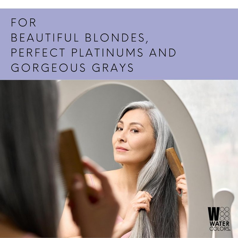 Watercolors | Ice Whip Anti-Yellow Leave-In Conditioning Foam Mousse - Violet Purple for Blonde & Gray Hair, 6.5 oz