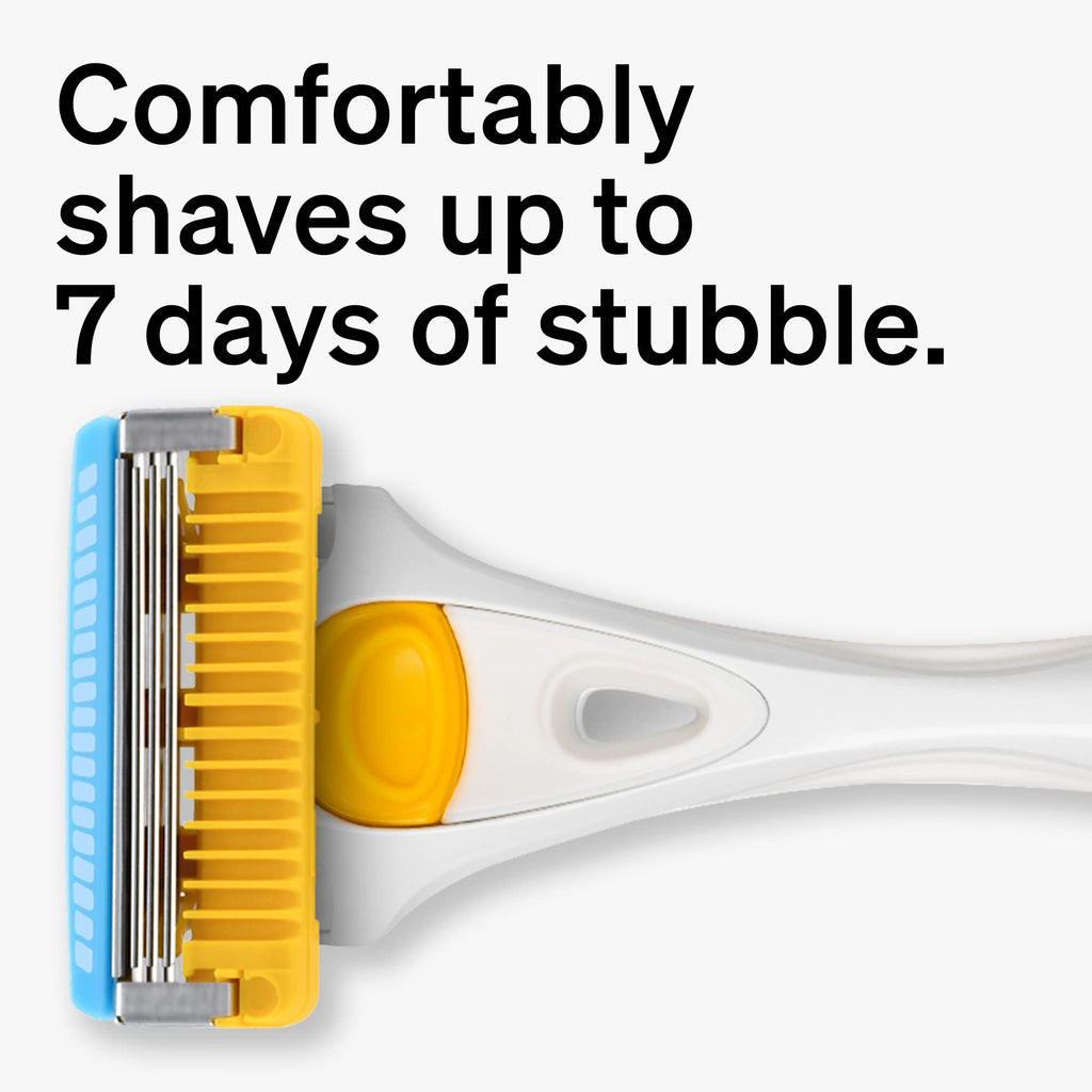 Schick Hydro Stubble Eraser Razors for Men | 3-Blade Mens Razors for Shaving, 1 Mens Razor Handle with Stubble Comb and 5 Razor Blades Refills
