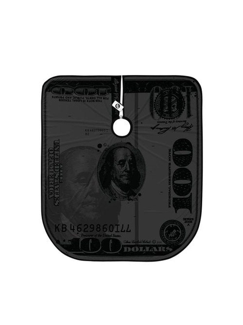 Illuzien $100 Bill (BLACKOUT) PRO Barber Cape, Hair Cut Cape, Water-Resistant Barber Accessories, Professional (ELASTIC)