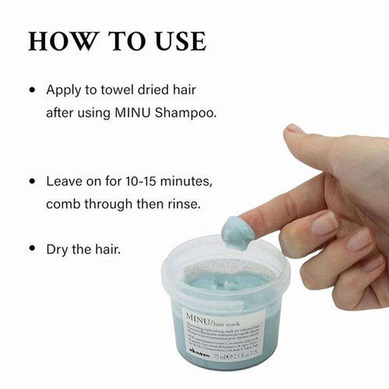 Davines MINU Hair Mask - Nourishing Treatment for Color Treated Hair | Smooth & Shine Boost